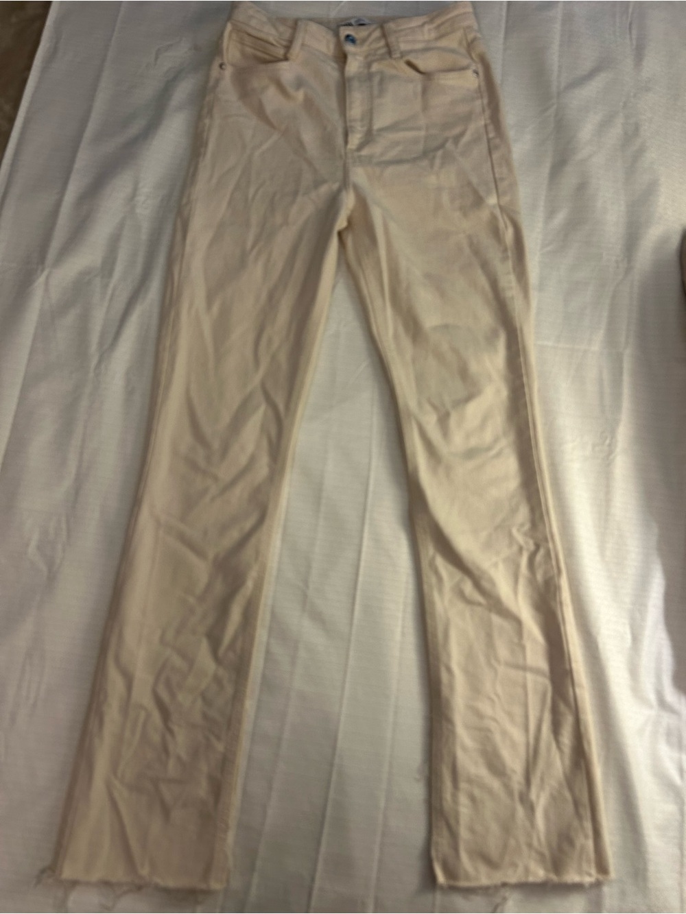 Women's Cream Straight-Leg Jeans | Zara